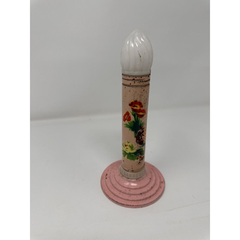 Vintage RARE Marbo Battery Operated Candles Holiday Christmas Tin Litho